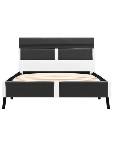 Giroletto con LED senza Materasso Grigio in Similpelle 90x200cm