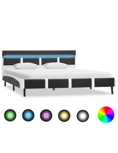 Giroletto con LED Bianco in Similpelle 160x200 cm