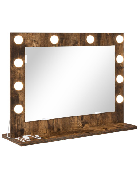 Specchio da Toeletta  Rovere Affumicato Legno, Vetro 60 x 45 x 18 cm