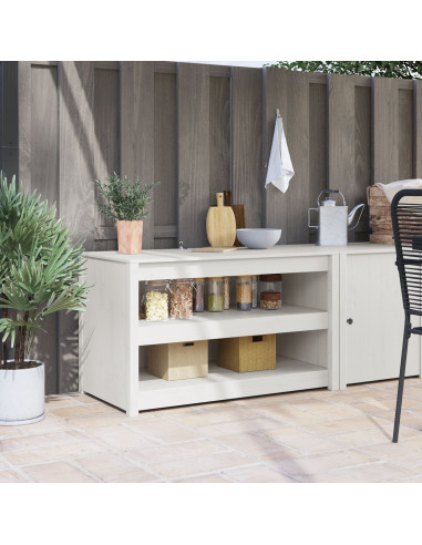 Mobile da cucina Bianco 106 x 55 x 64 cm Pino massello