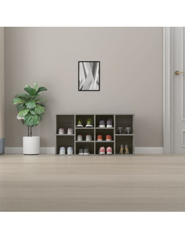 Scarpiera Grigio Sonoma 103x30x54,5 cm in Legno Multistrato