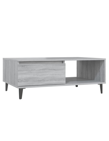 Tavolino da Salotto Grigio Sonoma 90x60x35 cm in Truciolato