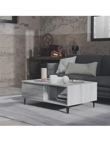 Tavolino da Salotto Grigio Sonoma 90x60x35 cm in Truciolato