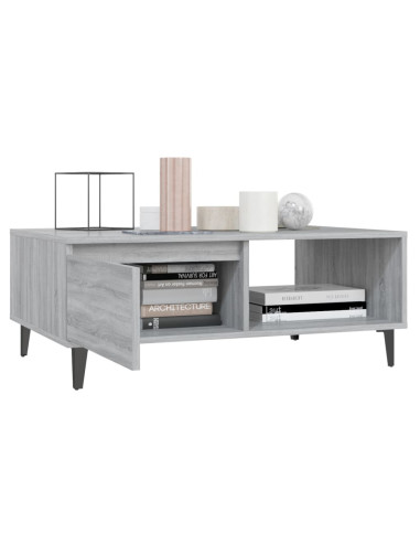 Tavolino da Salotto Grigio Sonoma 90x60x35 cm in Truciolato