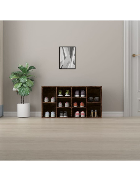Scarpiera Rovere Fumo 103x30x54,5 cm in Legno Multistrato