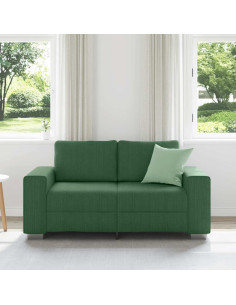 Divano Divanetto Verde giungla 120cm Tessuto di Velluto a Coste 2