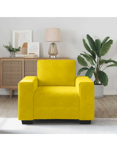 Divano Sedia Giallo 60 cm Velluto