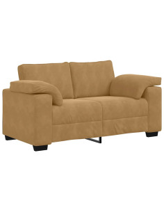 Divano Divanetto Marrone 120 cm in Velluto