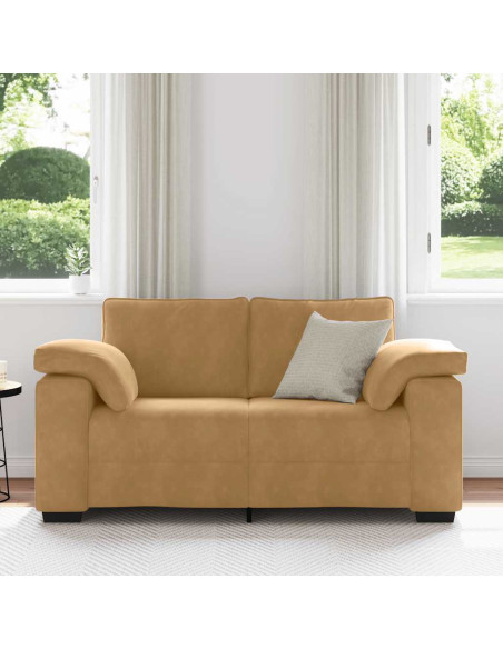 Divano Divanetto Marrone 160x77x82 cm in Velluto