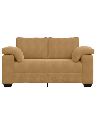 Divano Divanetto Marrone 160x77x82 cm in Velluto