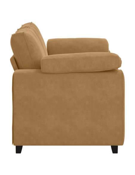 Divano Divanetto Marrone 120 cm in Velluto