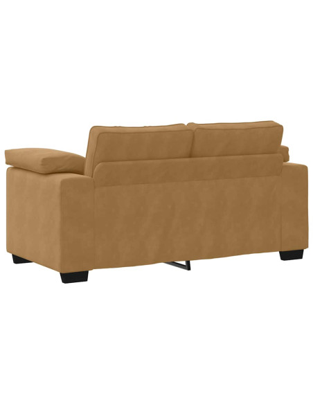 Divano Divanetto Marrone 160x77x82 cm in Velluto