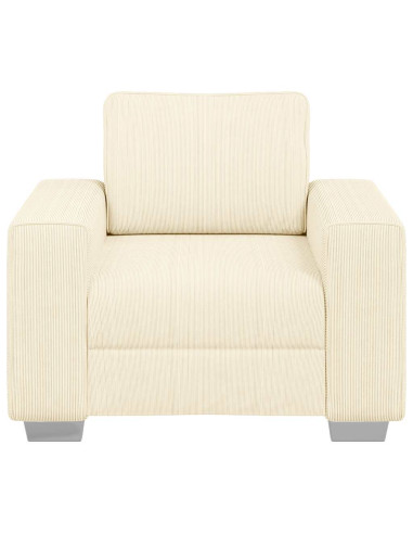 Divano Sedia Crema 60 cm Tessuto di Velluto a Coste
