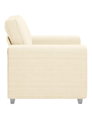 Divano Sedia Crema 60 cm Tessuto di Velluto a Coste