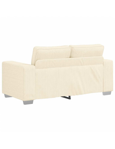 Divano Divanetto Crema 120 cm Tessuto di Velluto a Coste