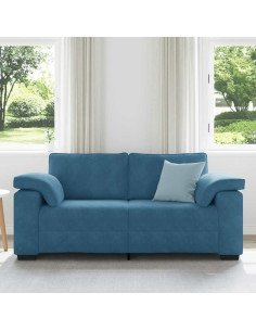 Divano Divanetto Blu 140 cm in Velluto 2