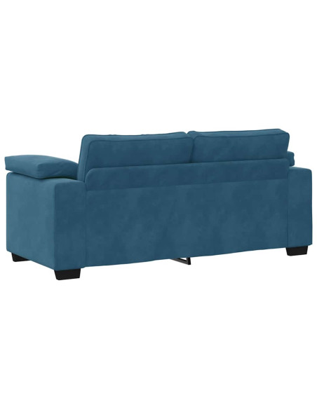 Divano Divanetto Blu 180x77x82 cm in Velluto