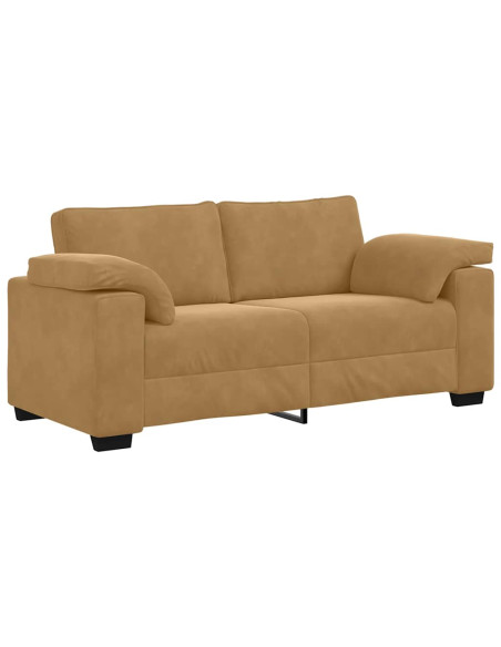 Divano Divanetto Marrone 180x77x82 cm in Velluto