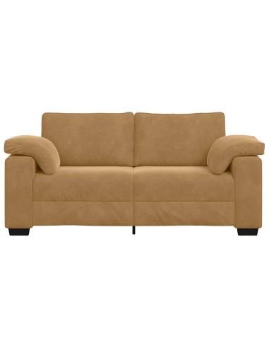 Divano Divanetto Marrone 140 cm in Velluto