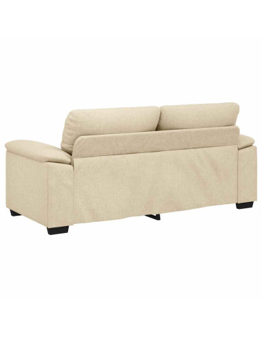 Divano a 2 Posti Crema 140 cm in Tessuto