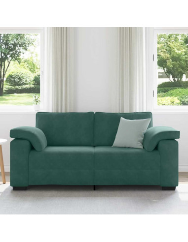 Divano Divanetto Verde Scuro 140 cm in Velluto