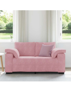 Divano Divanetto Rosa 160x77x82 cm in Velluto 2