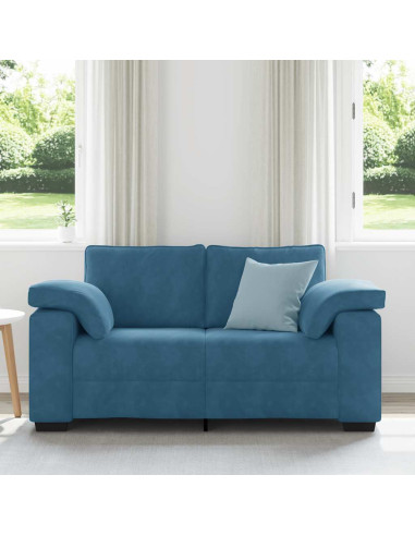 Divano Divanetto Blu 120 cm in Velluto