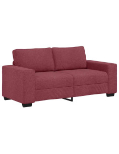 Divano a 2 Posti Rosso Vino 140 cm in Tessuto