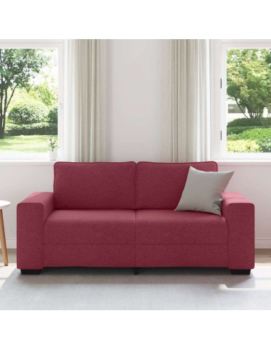 Divano a 2 Posti Rosso Vino 140 cm in Tessuto