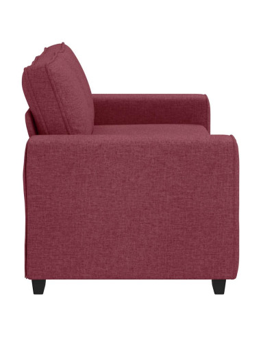 Divano a 2 Posti Rosso Vino 140 cm in Tessuto