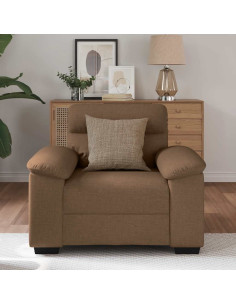 Poltrona Marrone 100x81x84 cm in Tessuto 2