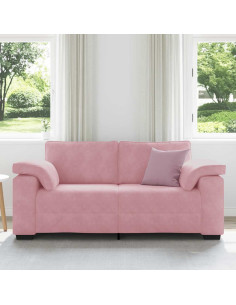 Divano Divanetto Rosa 180x77x82 cm in Velluto 2