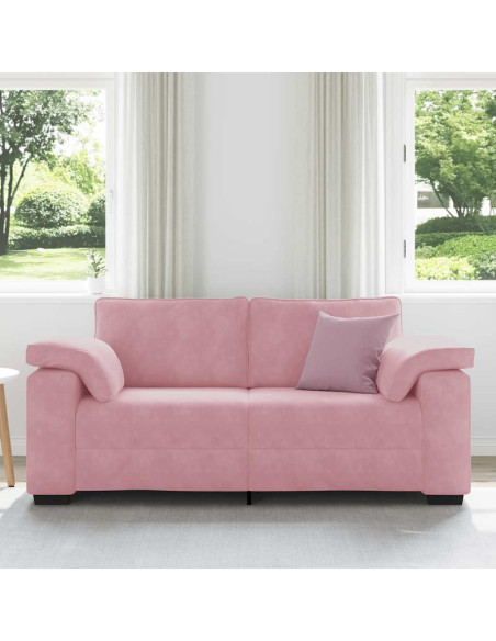 Divano Divanetto Rosa 140 cm in Velluto