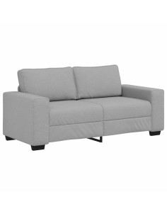 Divano a 2 Posti Grigio Nuvola 140 cm in Tessuto