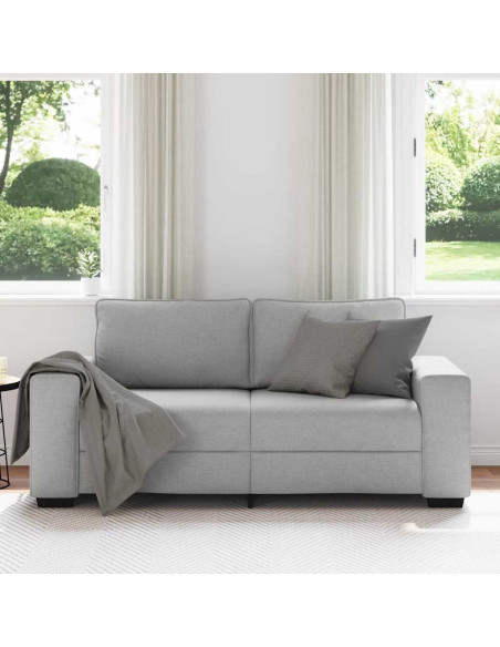 Divano a 2 Posti Grigio Nuvola 180x77x82 cm in Tessuto