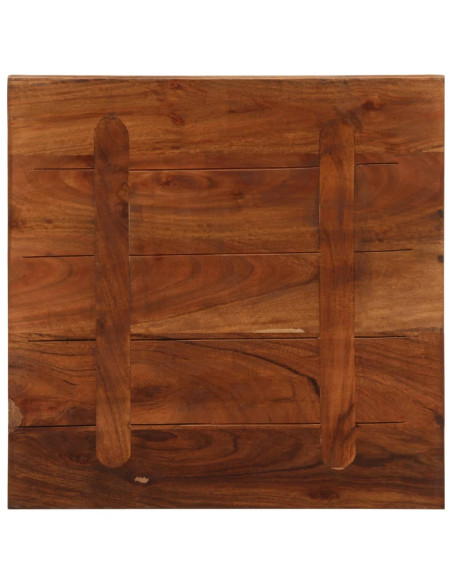 Piano Tavolo 50x50x2,5 cm Quadrato Legno Massello di Recupero