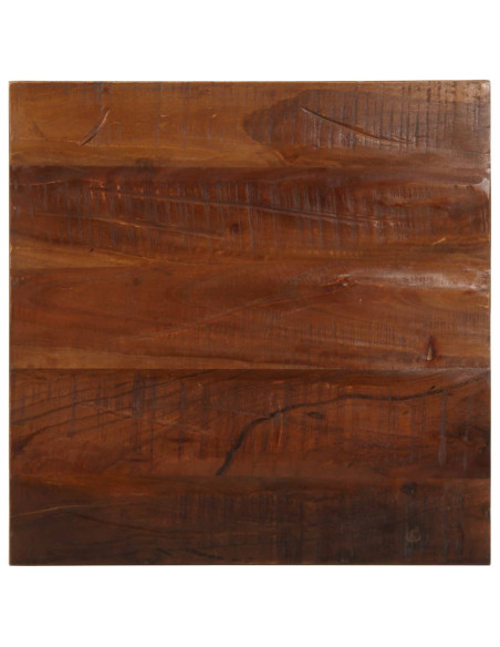 Piano Tavolo 50x50x2,5 cm Quadrato Legno Massello di Recupero