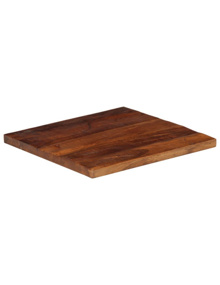 Piano Tavolo 50x50x2,5 cm Quadrato Legno Massello di Recupero