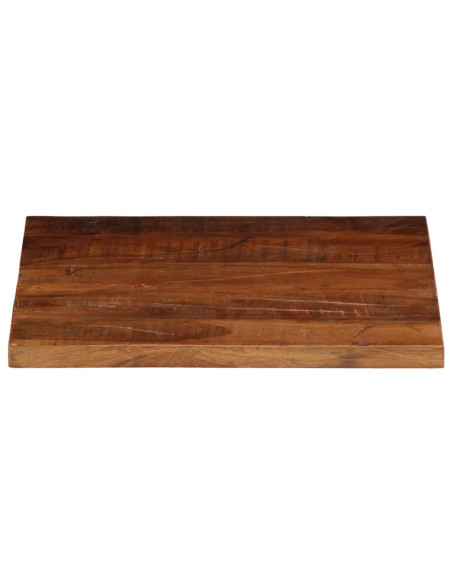 Piano Tavolo 50x50x2,5 cm Quadrato Legno Massello di Recupero