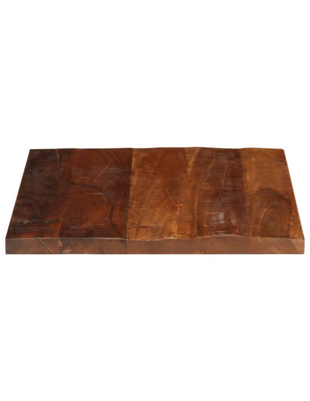 Piano Tavolo 50x50x2,5 cm Quadrato Legno Massello di Recupero
