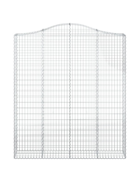 Cesti Gabbioni ad Arco 12 pz 200x30x220/240 cm Ferro Zincato