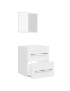 Mobile da Bagno con Specchio Bianco 41x38,5x48 cm