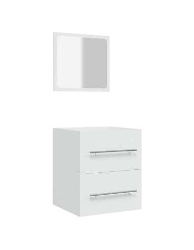 Mobile da Bagno con Specchio Bianco 41x38,5x48 cm