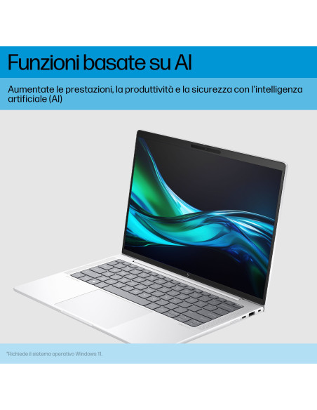 HP EliteBook 1040 G11 Intel Core Ultra 7 155H Computer portatile 35,6 cm (14") WUXGA 16 GB LPDDR5x-SDRAM 512 GB SSD Wi-Fi 6E (80
