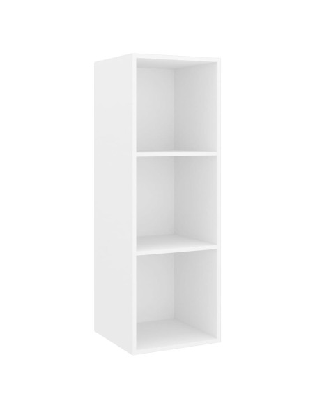 Mobile TV da Parete Bianco 37x37x107 cm in Legno Multistrato