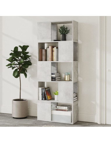 Libreria/Divisorio Grigio Cemento 60x24x155 cm