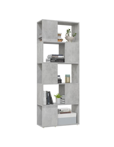 Libreria/Divisorio Grigio Cemento 60x24x155 cm