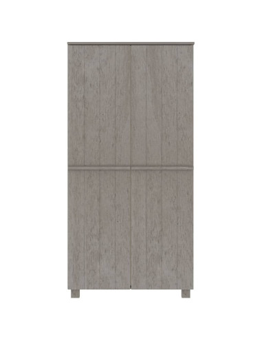 Armadio HAMAR Grigio Chiaro 89x50x180 cm Legno Massello di Pino