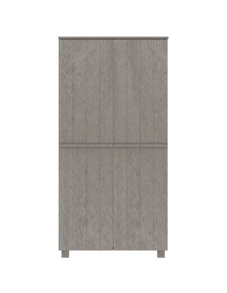 Armadio HAMAR Grigio Chiaro 89x50x180 cm Legno Massello di Pino