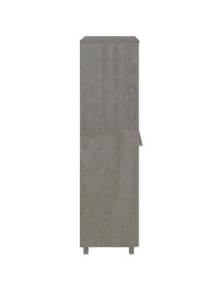 Armadio HAMAR Grigio Chiaro 89x50x180 cm Legno Massello di Pino